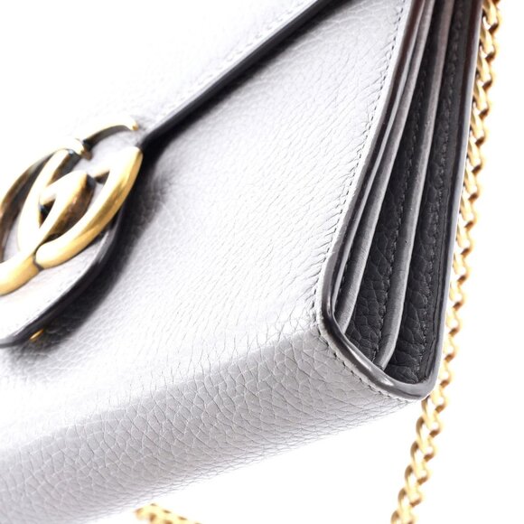Gucci GG Marmont Chain Wallet Leather Mini reb-860-091725